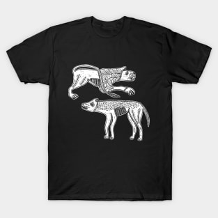 Wolf and Lion Animals from the Gundestrup Cauldron T-Shirt